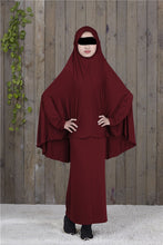 Load image into Gallery viewer, Girl's 2 Piece Jilbab Prayer Dress